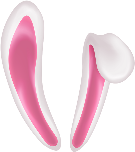 Pinkand White Bunny Ears Graphic