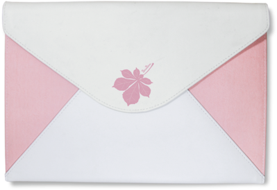 Pinkand White Macbook Sleevewith Floral Design