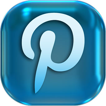Pinterest Icon Blue Glossy