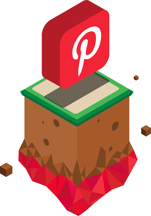 Pinterest Logo Floating Island