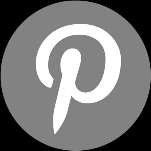 Pinterest Logo Gray Circle Background