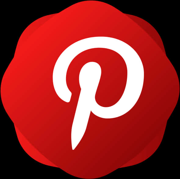 Pinterest Logo Red Background