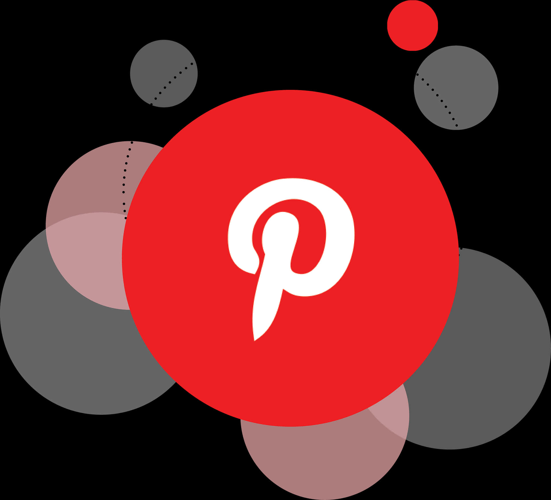 Pinterest Logo Red Circle Background