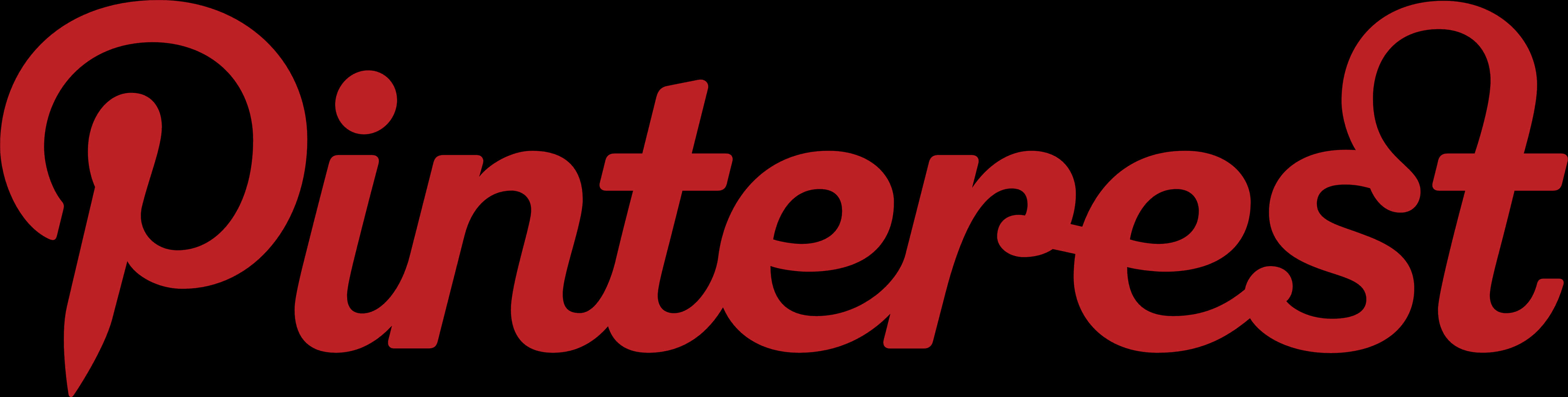 Pinterest Logo Red Script