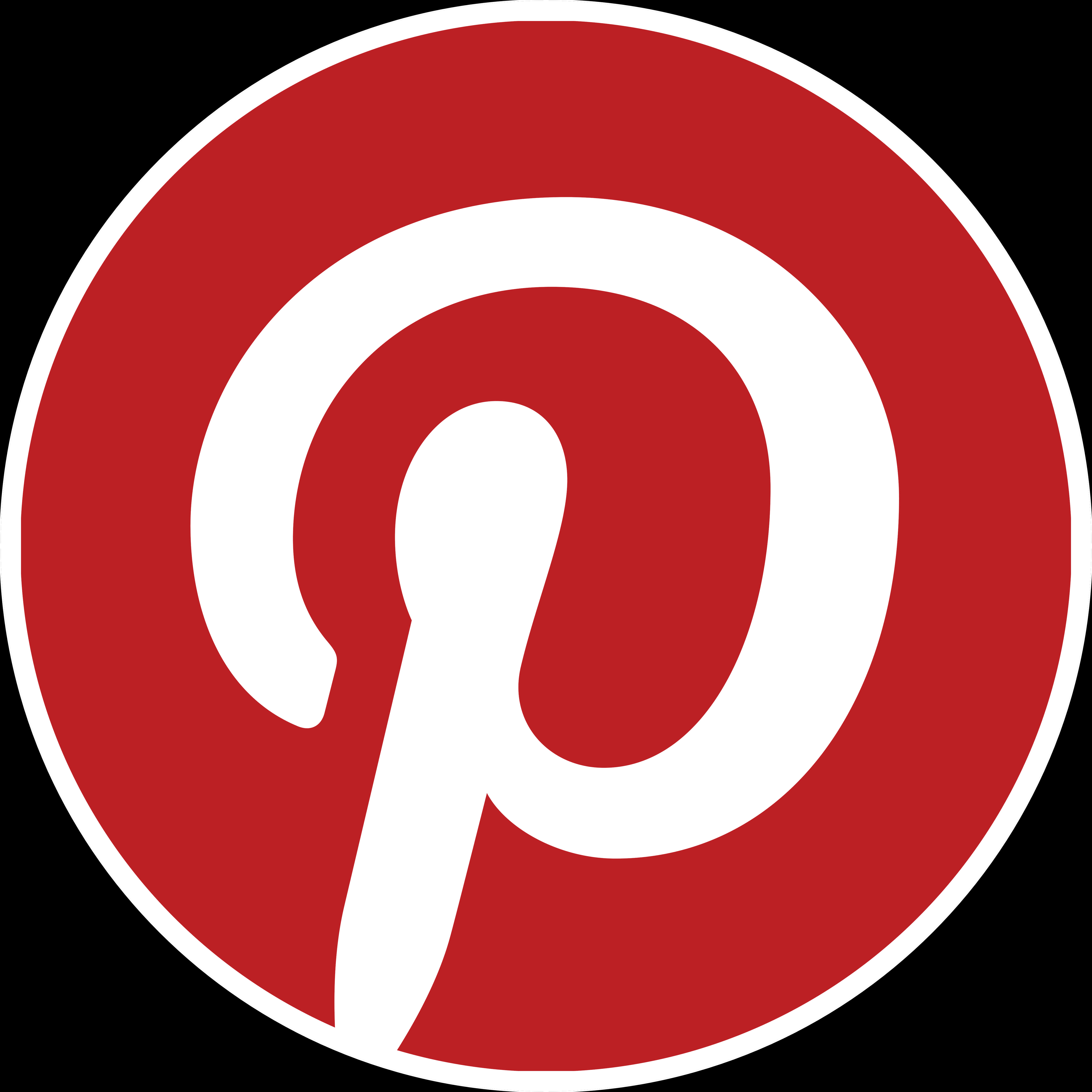 Pinterest Logo Redand White