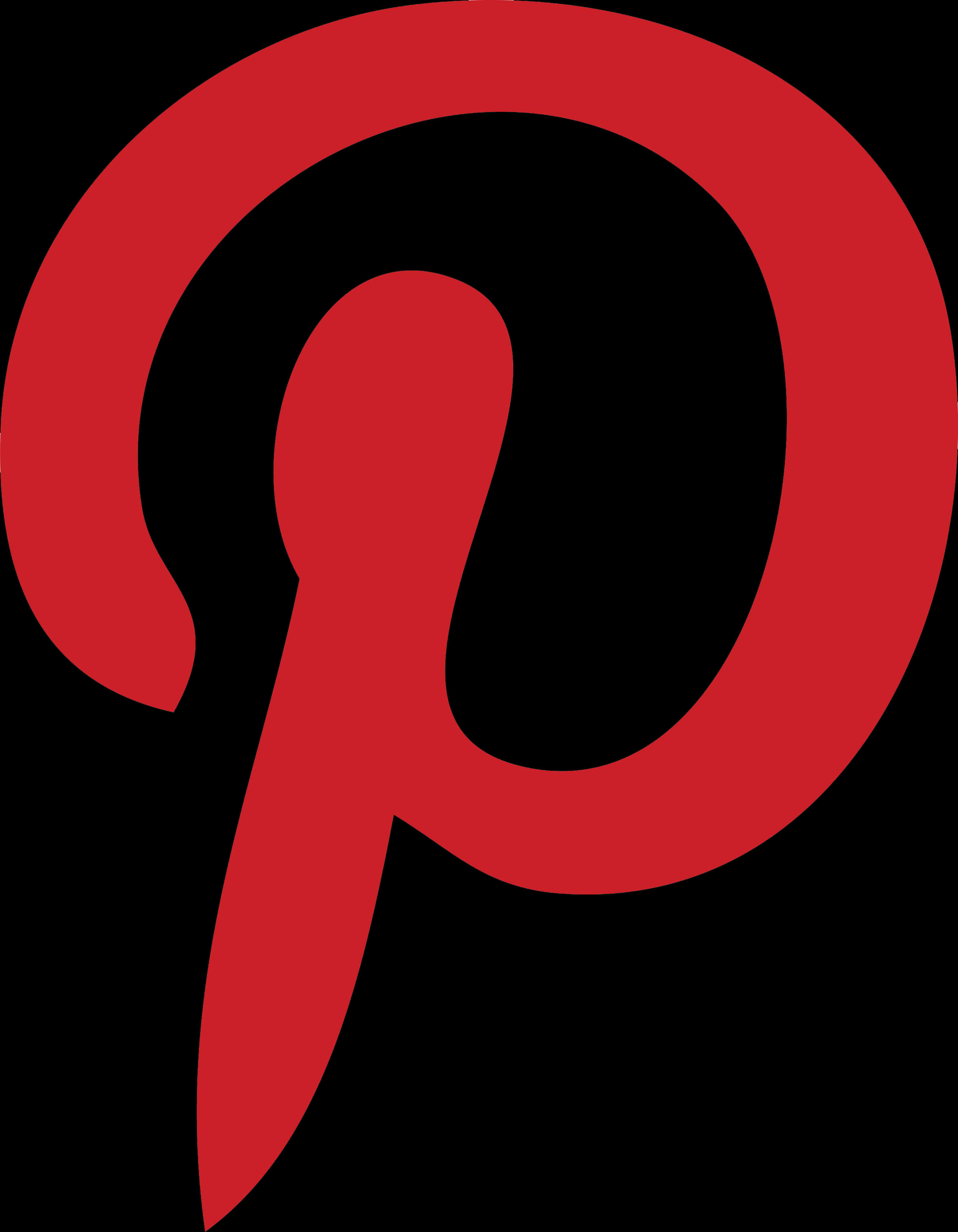 Pinterest Logo Redon Black
