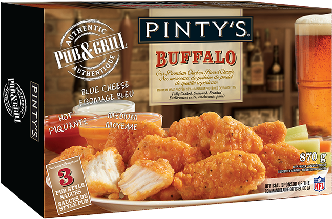 Pintys Buffalo Chicken Nuggets Packaging