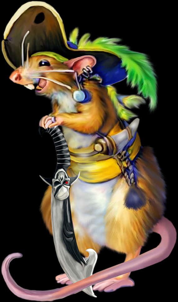 Pirate Rat Cartoon Character