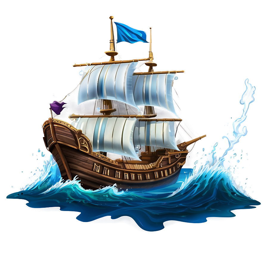 Pirate Ship Stormy Sea Png 05212024