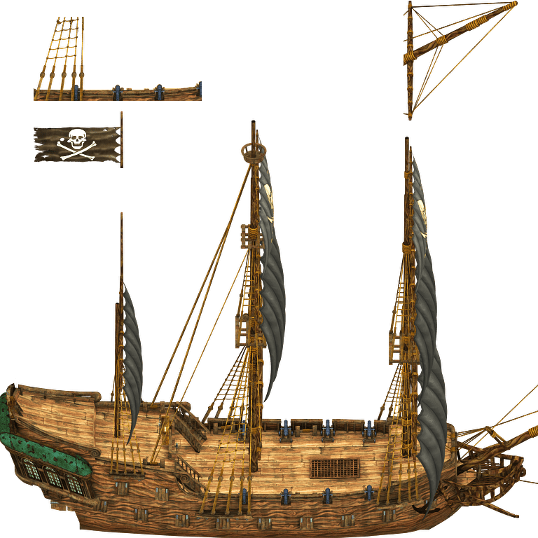 Pirate Ship3 D Model