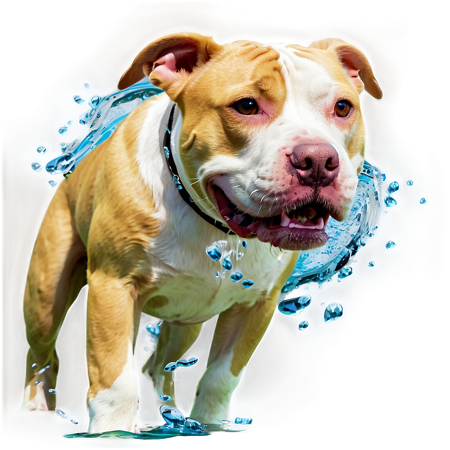 Pitbull In Water Png 05212024