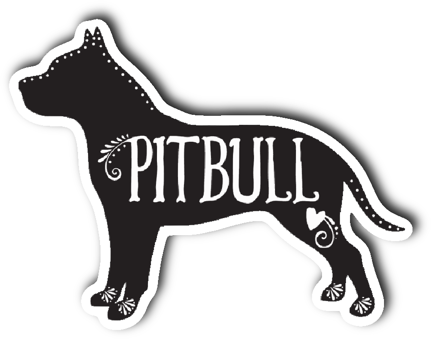 Pitbull Silhouette Art