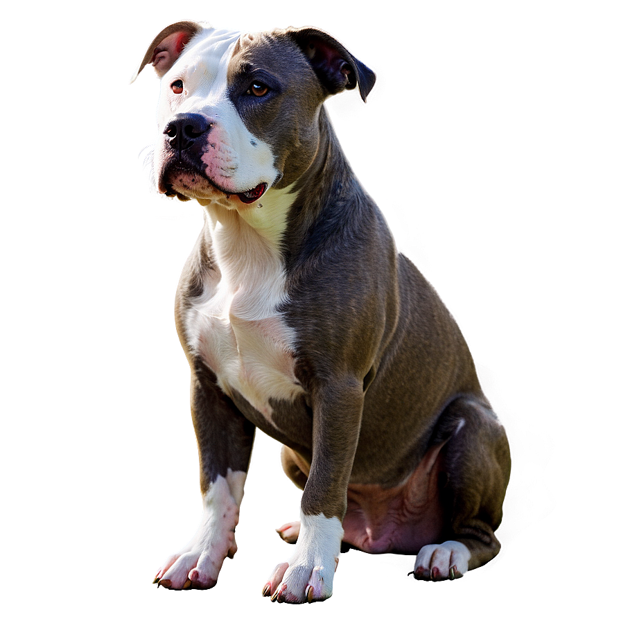 Pitbull Sitting Png 05212024