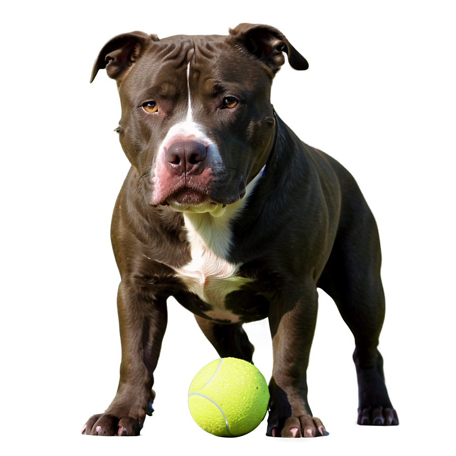 Pitbull With Ball Png Hvs72