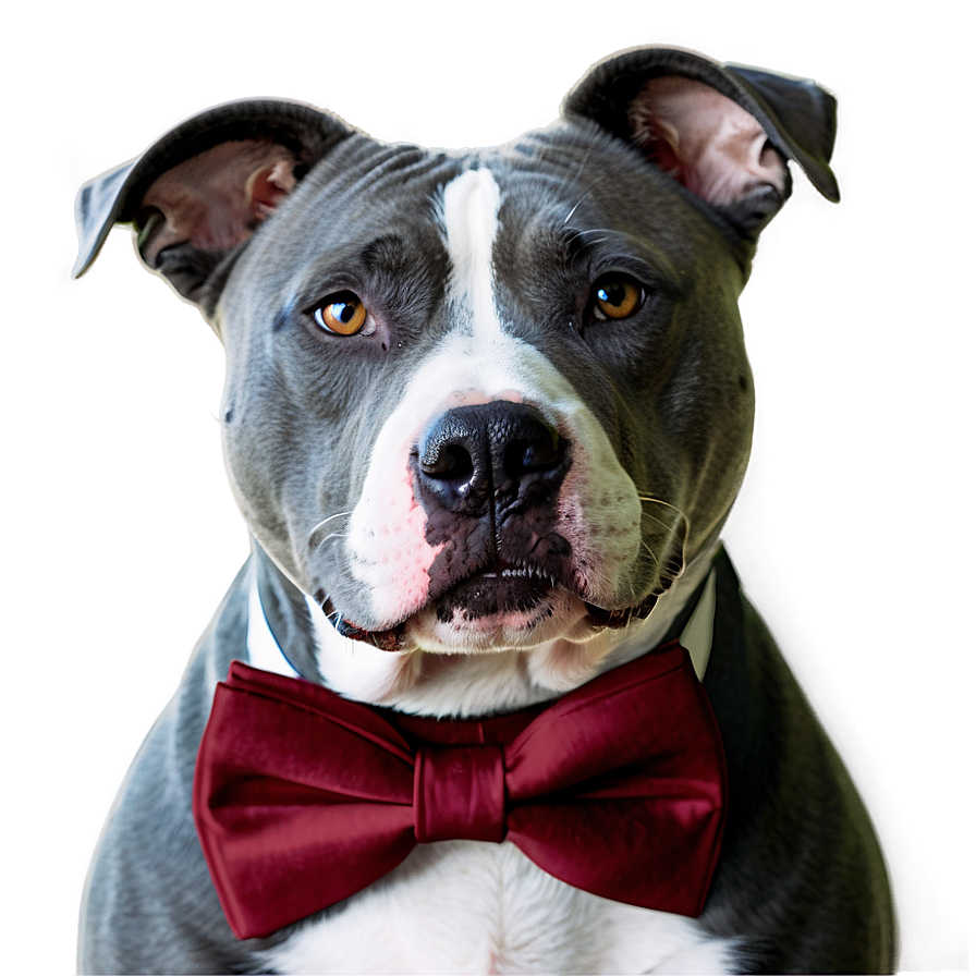 Pitbull With Bowtie Png Tdf47