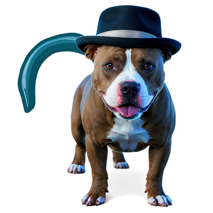 Pitbull With Hat Png Fvc37