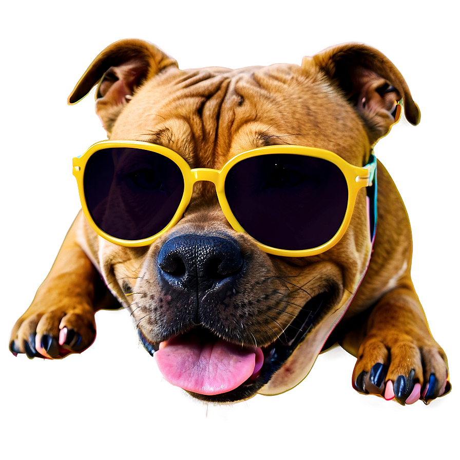 Pitbull With Sunglasses Png 05212024
