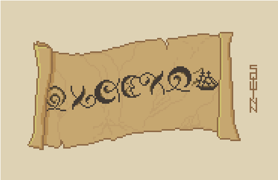 Pixel Art Ancient Scroll