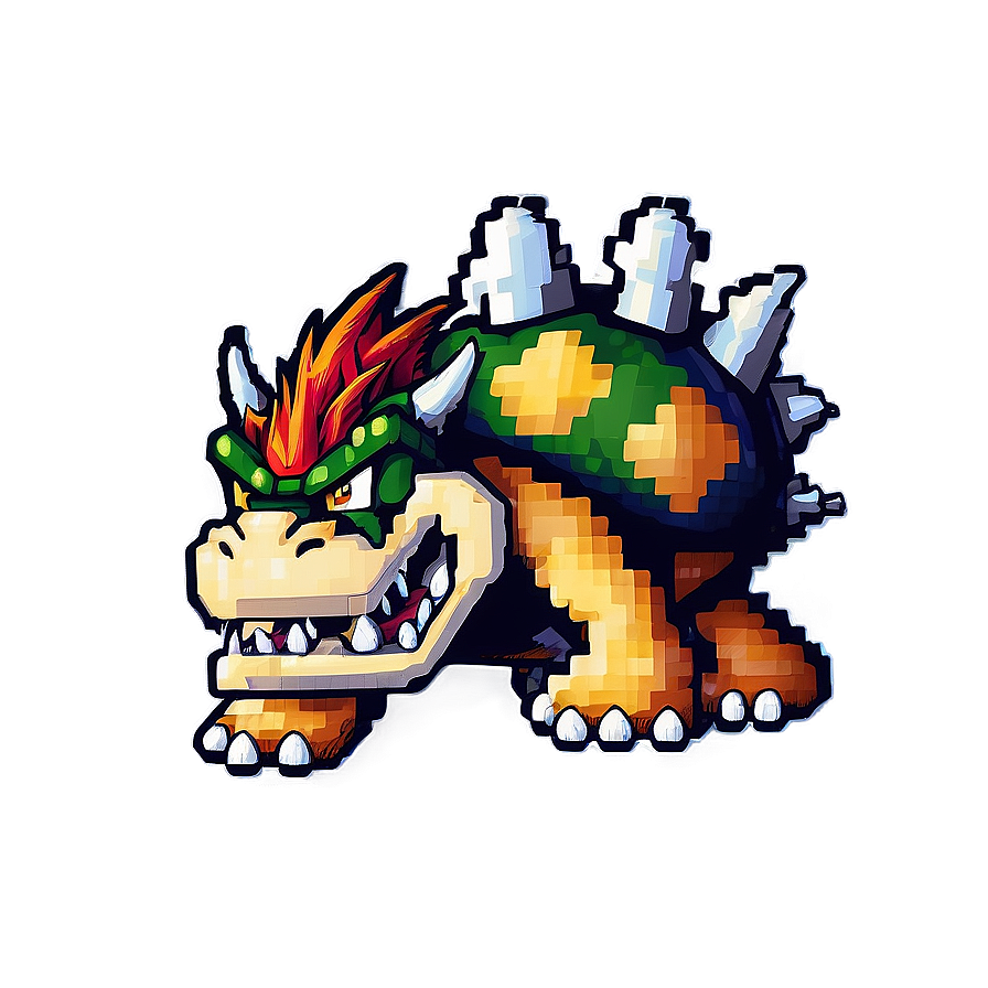 Pixel Art Bowser Png 84