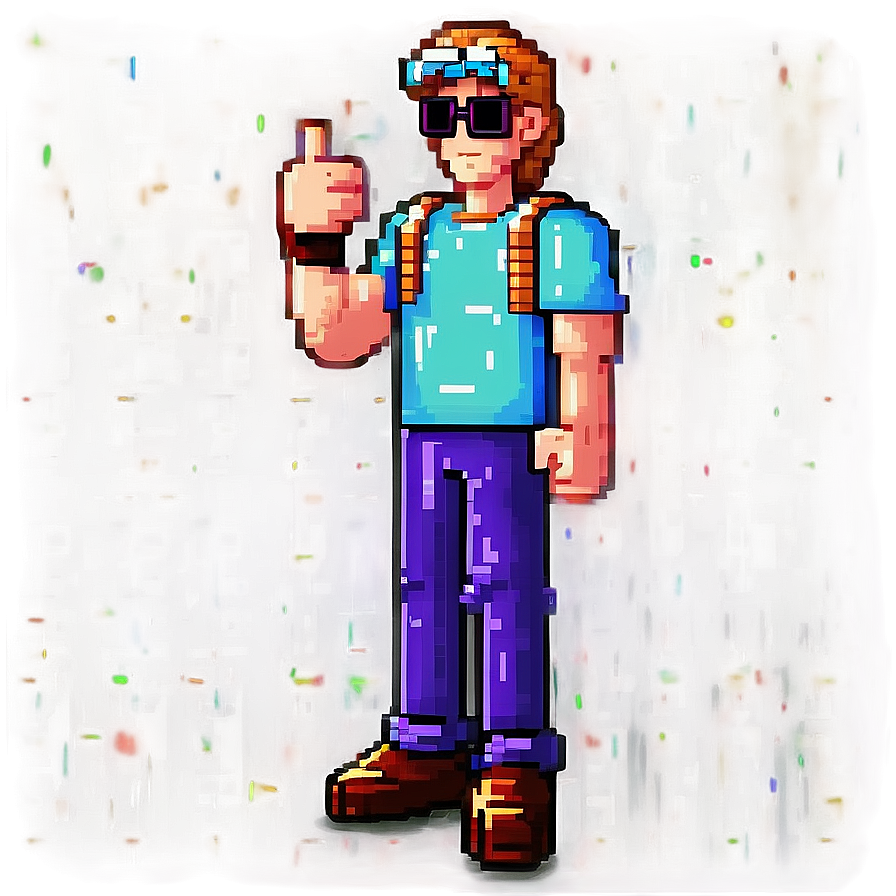 Pixel Art Cool Guy Png 22