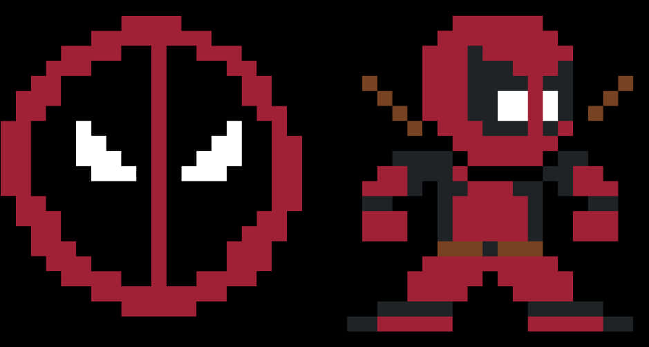 Pixel Art Deadpooland Logo