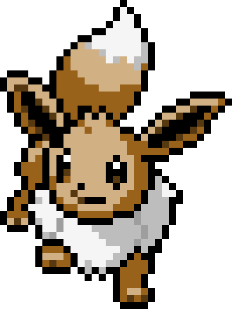 Pixel_ Art_ Eevee_ Pokemon_ Grid