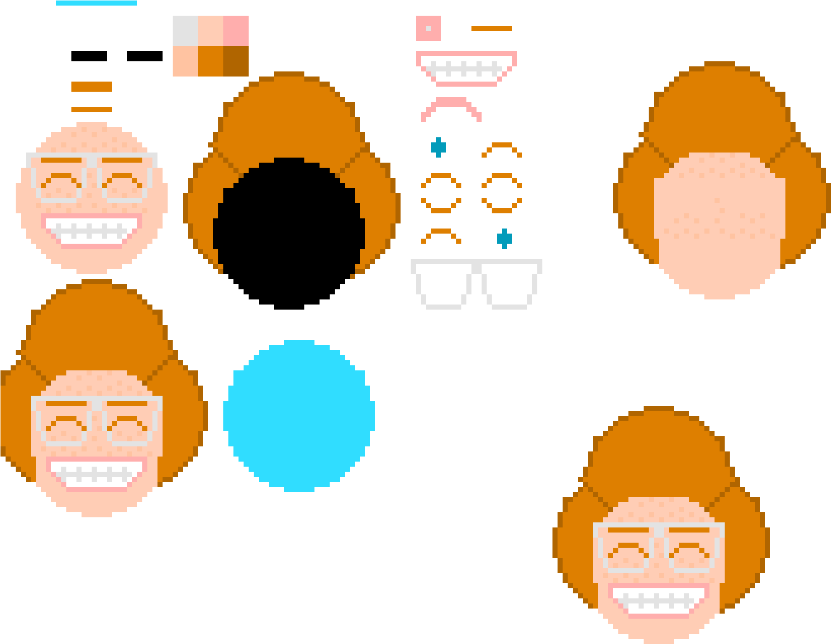 Pixel Art Face Assembly Kit