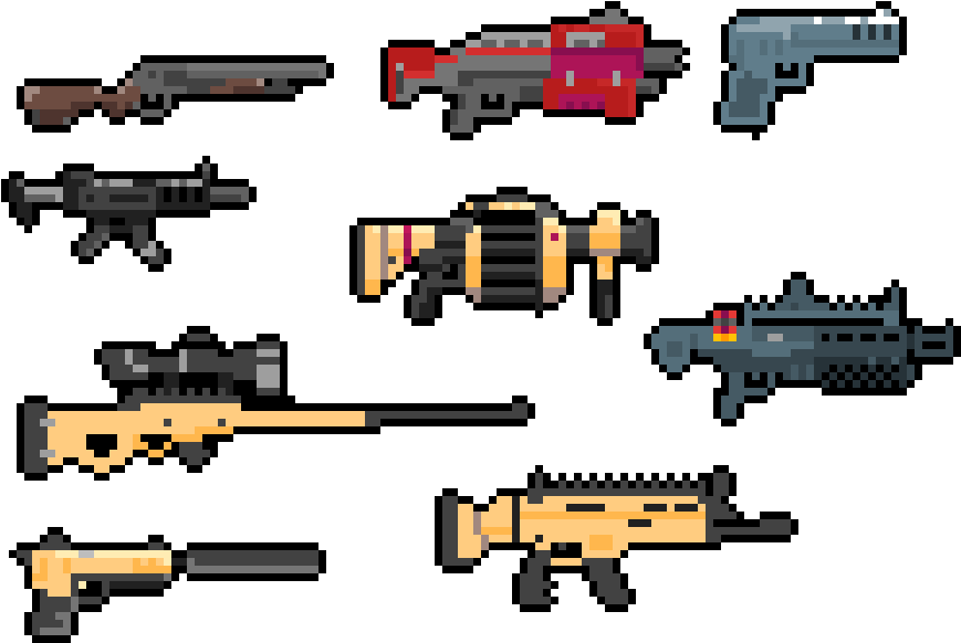 Pixel Art Firearms Collection