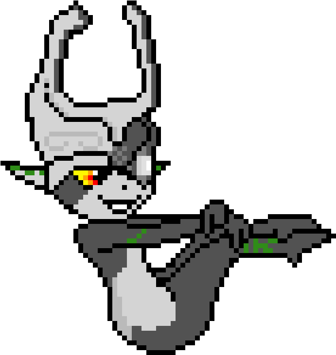 Pixel Art_ Horned Character_ Flying Pose