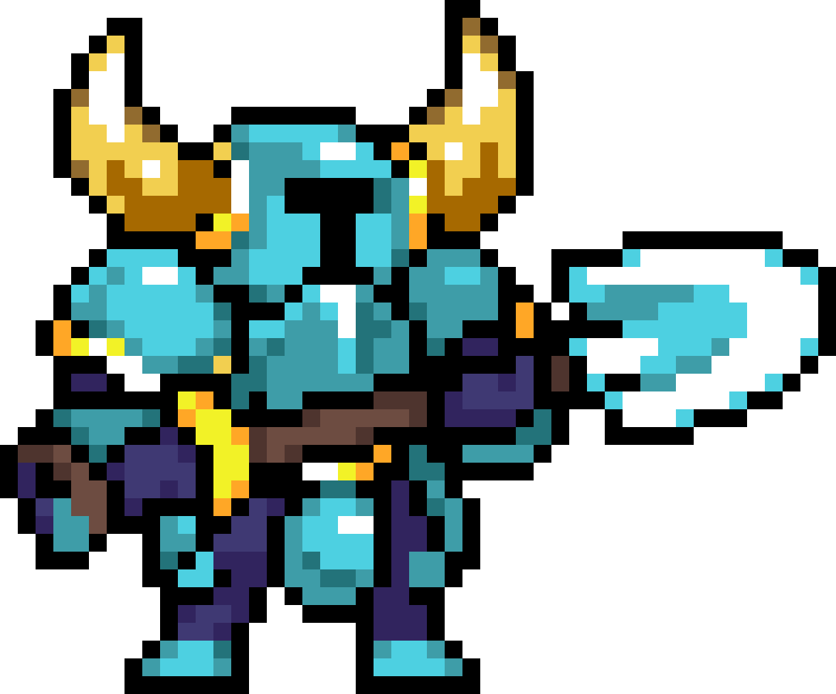 Pixel Art Horned Knight