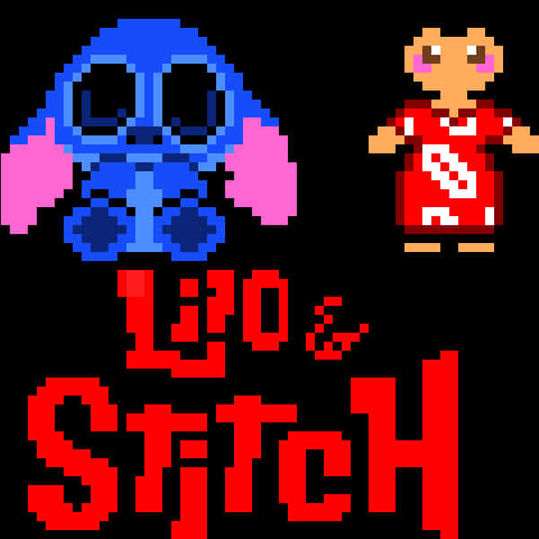 Pixel Art Liloand Stitch