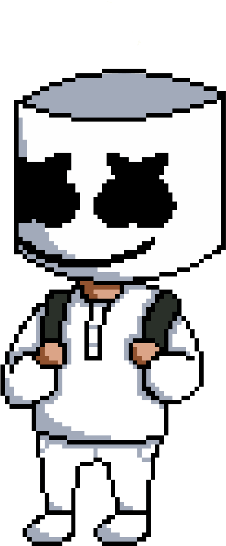 Pixel Art Marshmello D J