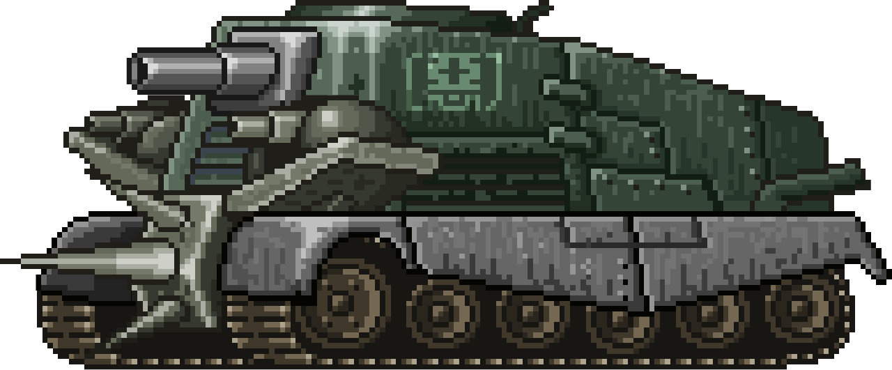 Pixel Art Military Tank