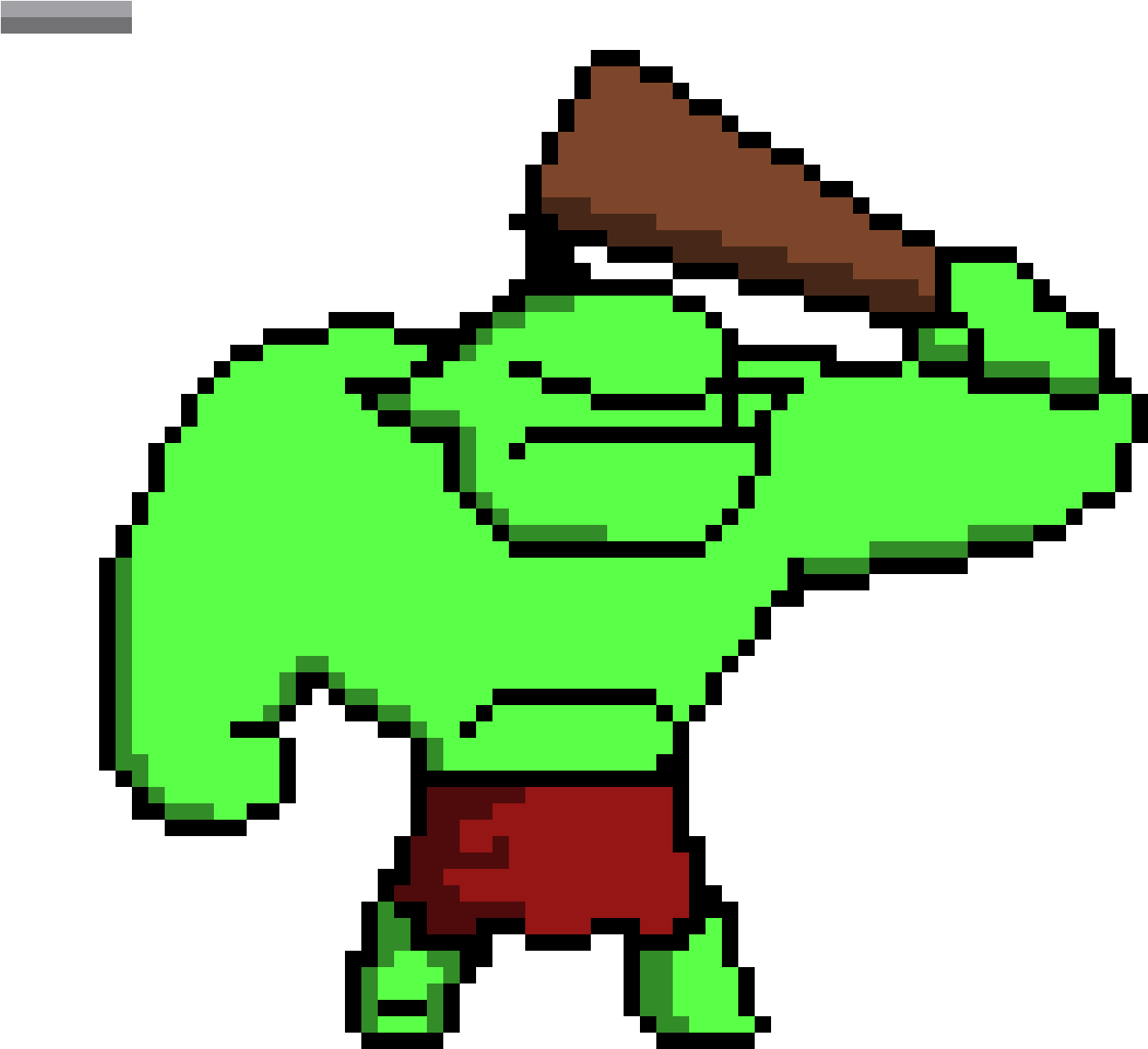 Pixel Art Orc With Axe