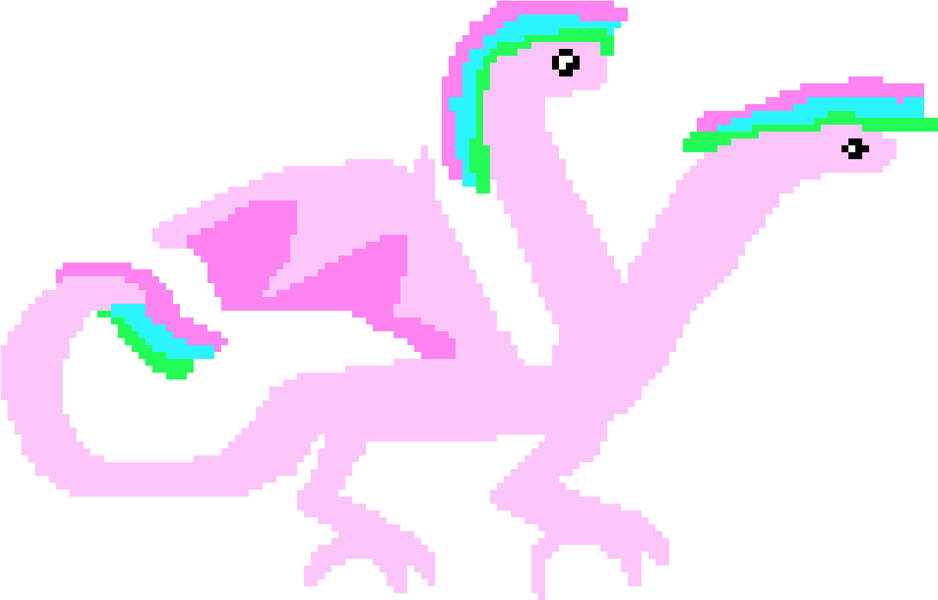 Pixel Art Pink Hydra