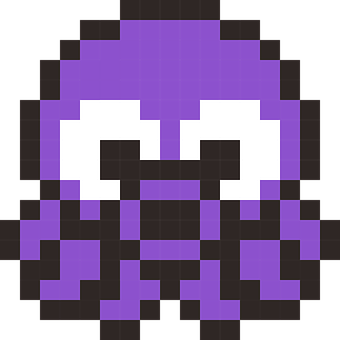 Pixel Art Purple Creature