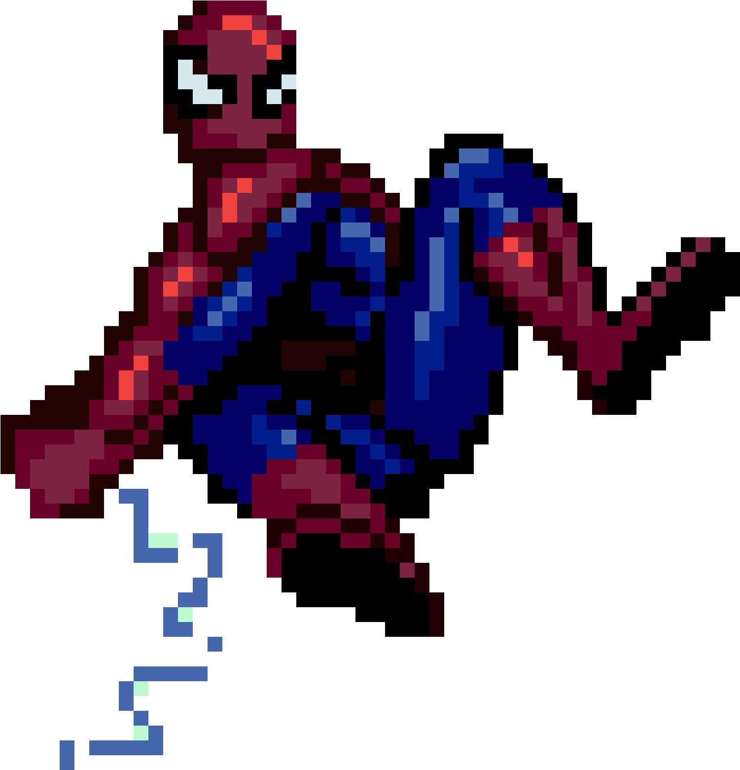 Pixel Art Spider Man Swinging