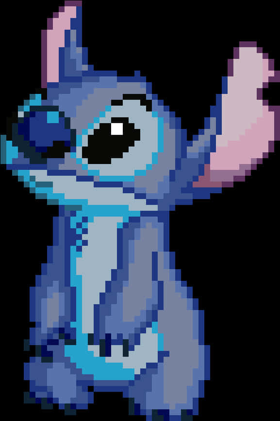 Pixel Art Stitch Character