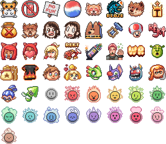 Pixel Art Twitch Emotes Collection