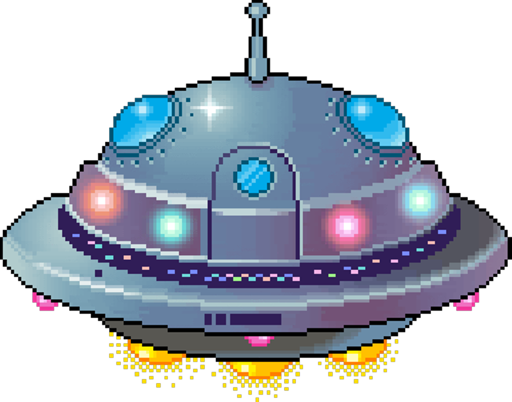 Pixel Art U F O Spaceship