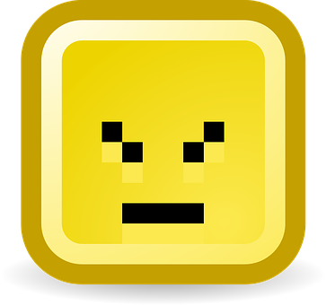 Pixel Art Yellow Face Icon