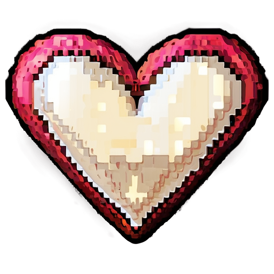 Pixel Heart Button Png 05252024