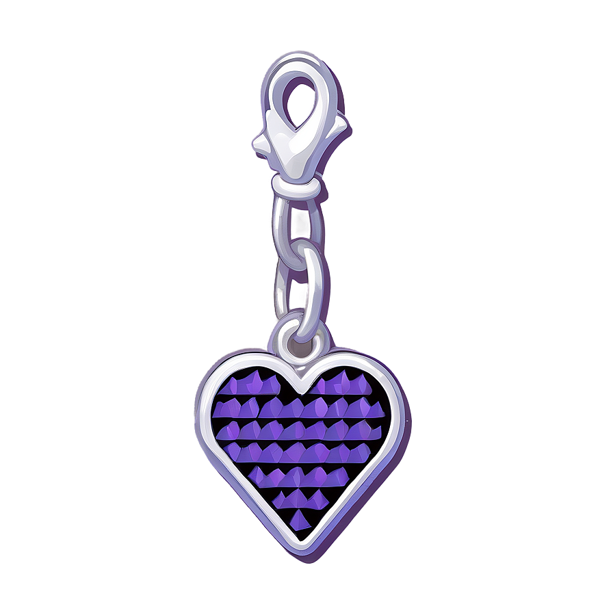 Pixel Heart Charm Png 05252024