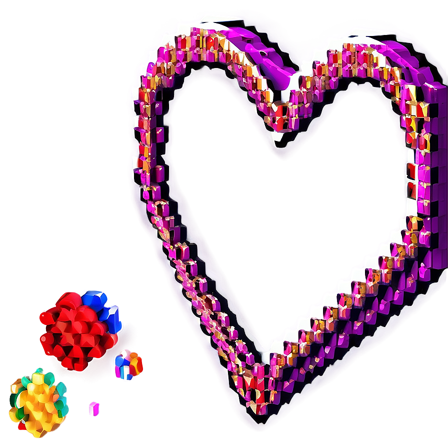 Pixel Heart Decoration Png 05252024