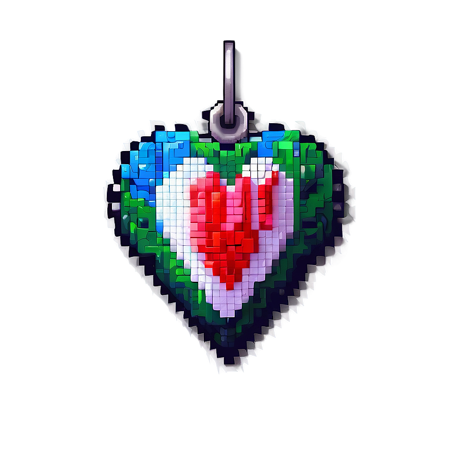 Pixel Heart Decoration Png 05252024