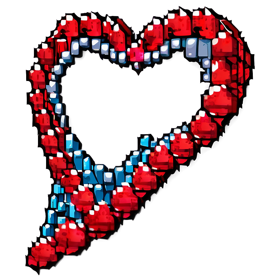 Pixel Heart Frame Png 05252024