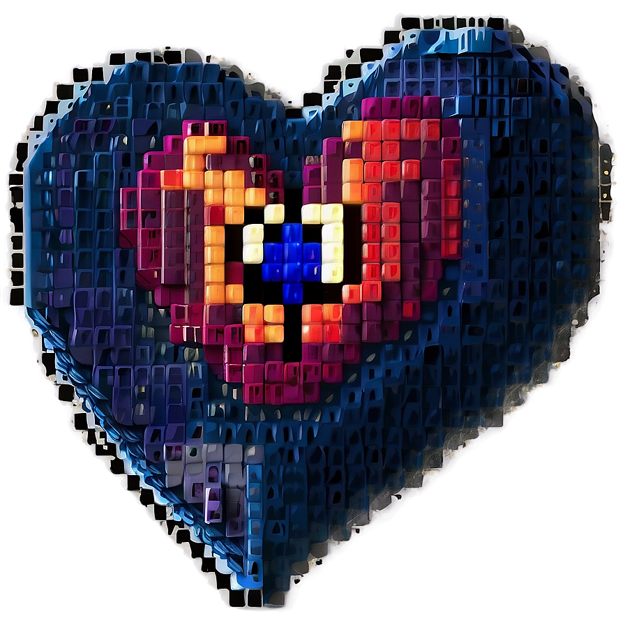 Pixel Heart Game Art Png 48