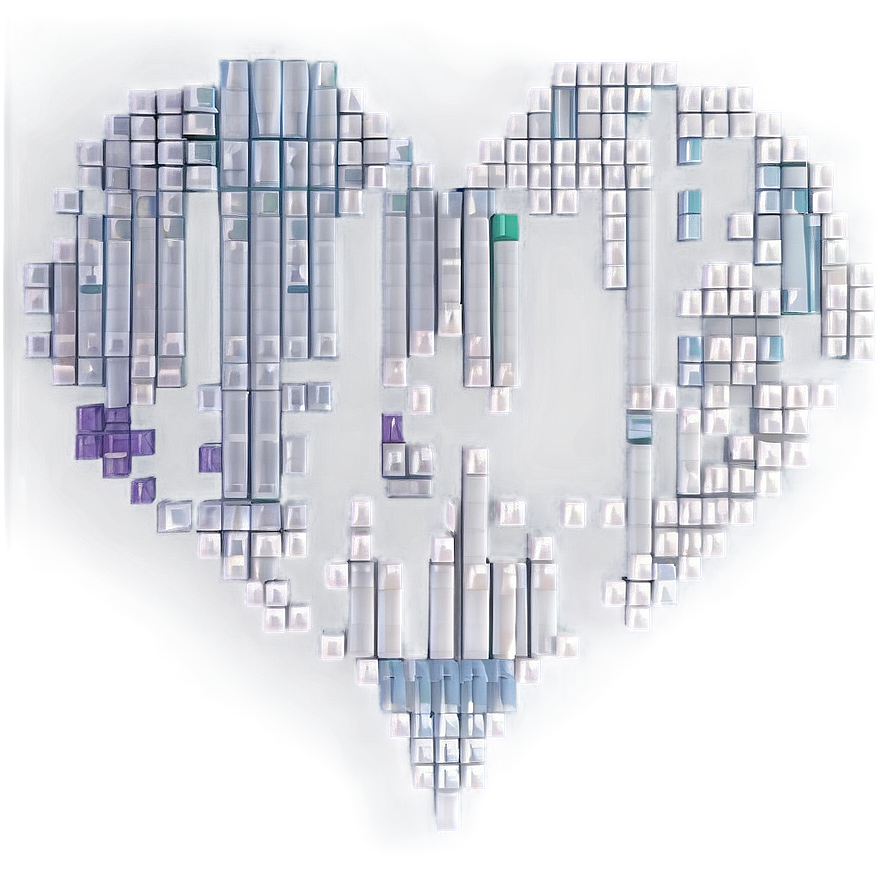 Pixel Heart Outline Png Epm