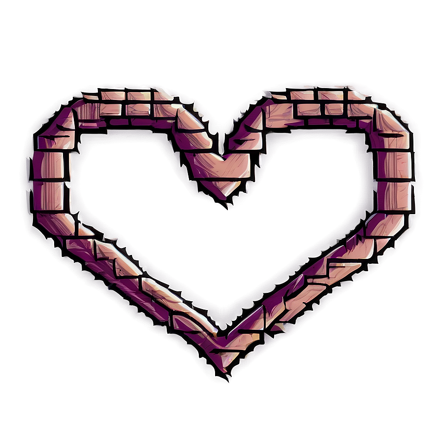 Pixel Heart Sketch Png 85