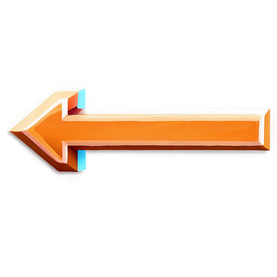 Pixel Orange Arrow Png 06262024